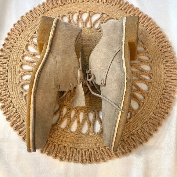 Clarks Original Women Friya Point Sand Suede Lace Up Sneakers Size 8.5 - Picture 4 of 9